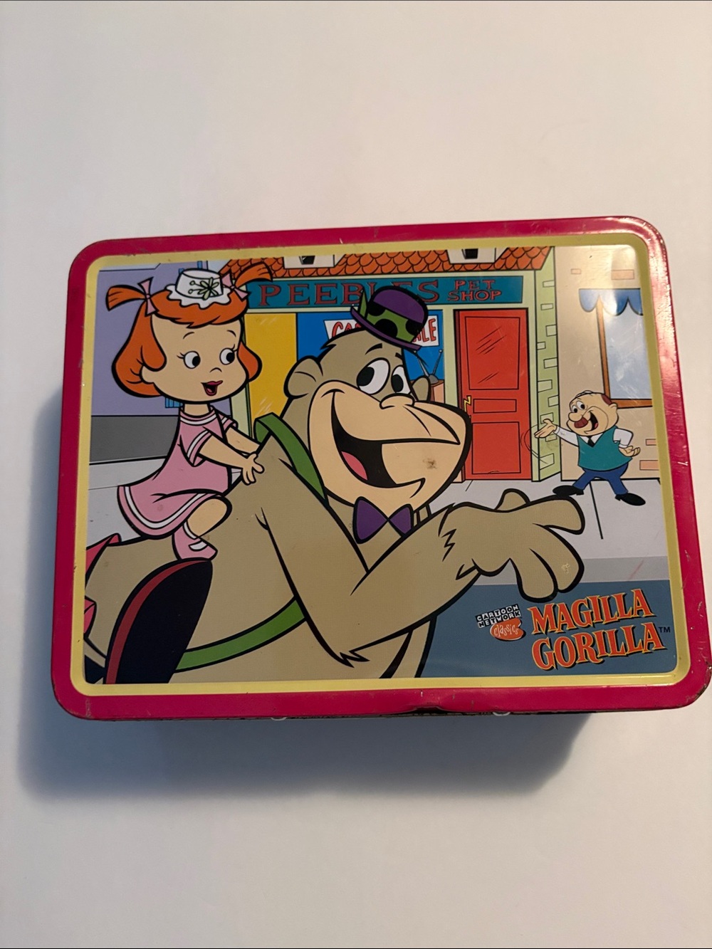 Vintage Magilla Gorilla Kids Tin Lunchbox - Pink Accent